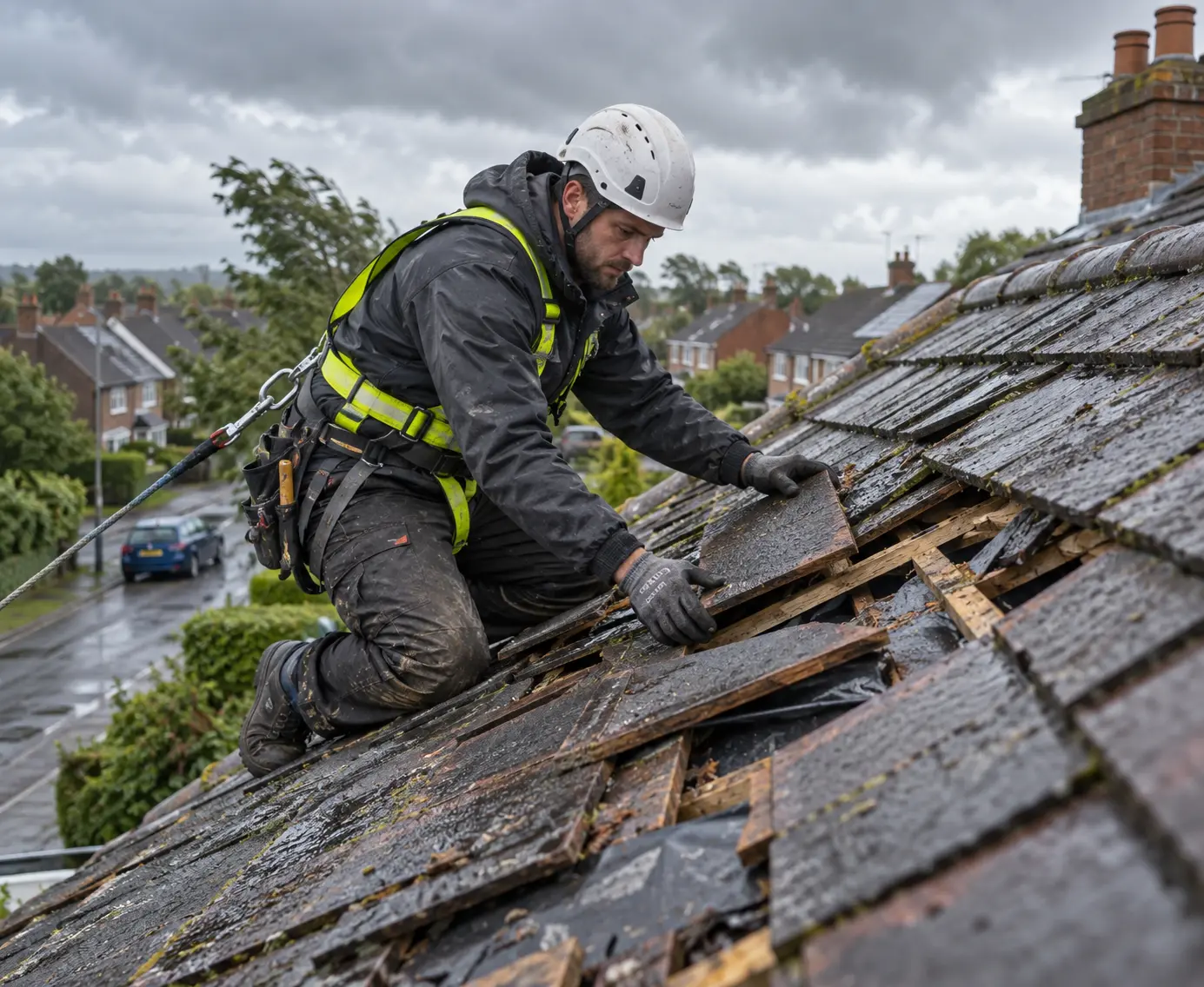 Emergency Roof Repairs carried out by a roofing contractor