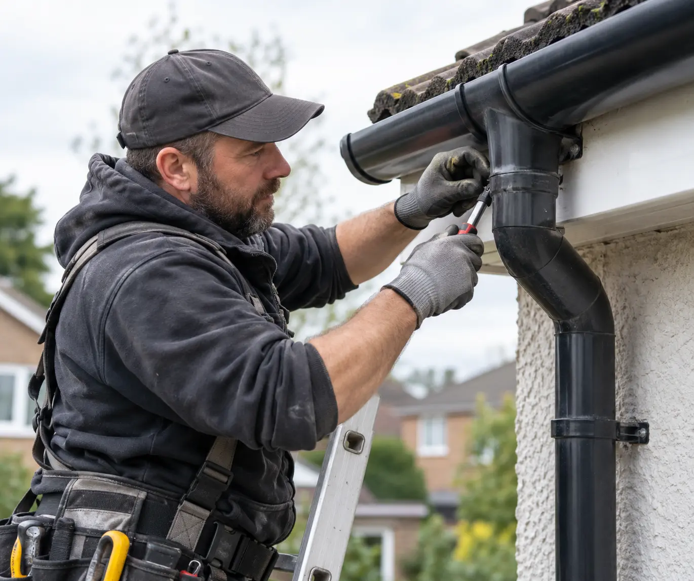 Gutter Repairs carried out by a roofing contractor
