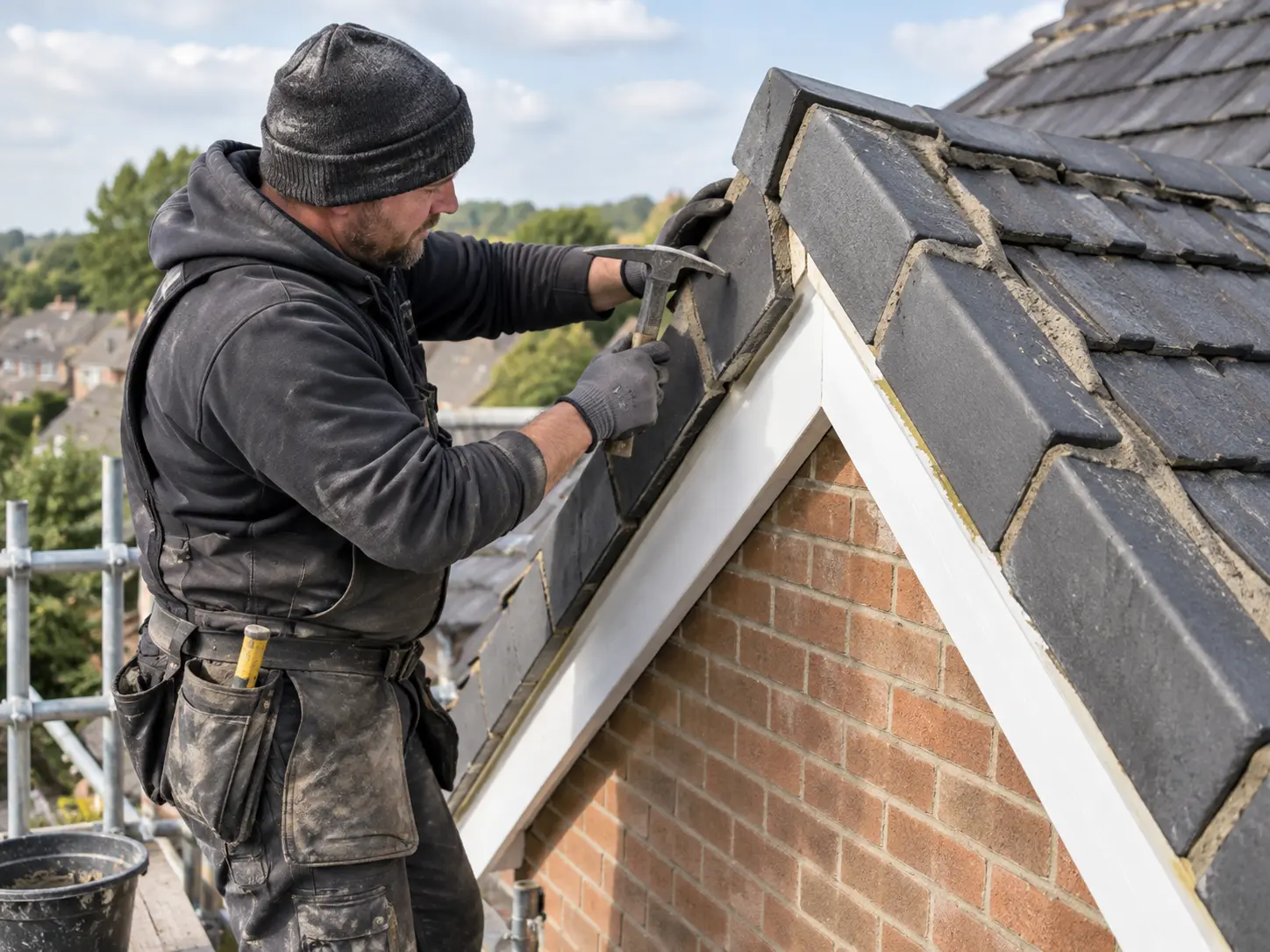 Roof Verge Repairs carried out by a roofing contractor